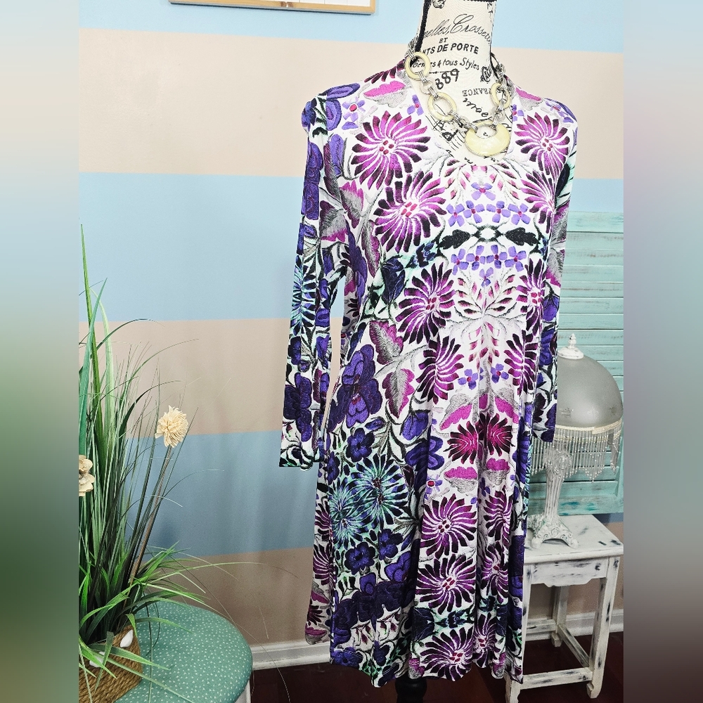 Free People Hi-Low Floral Multicolor Mini Dress - Picture 4 of 10